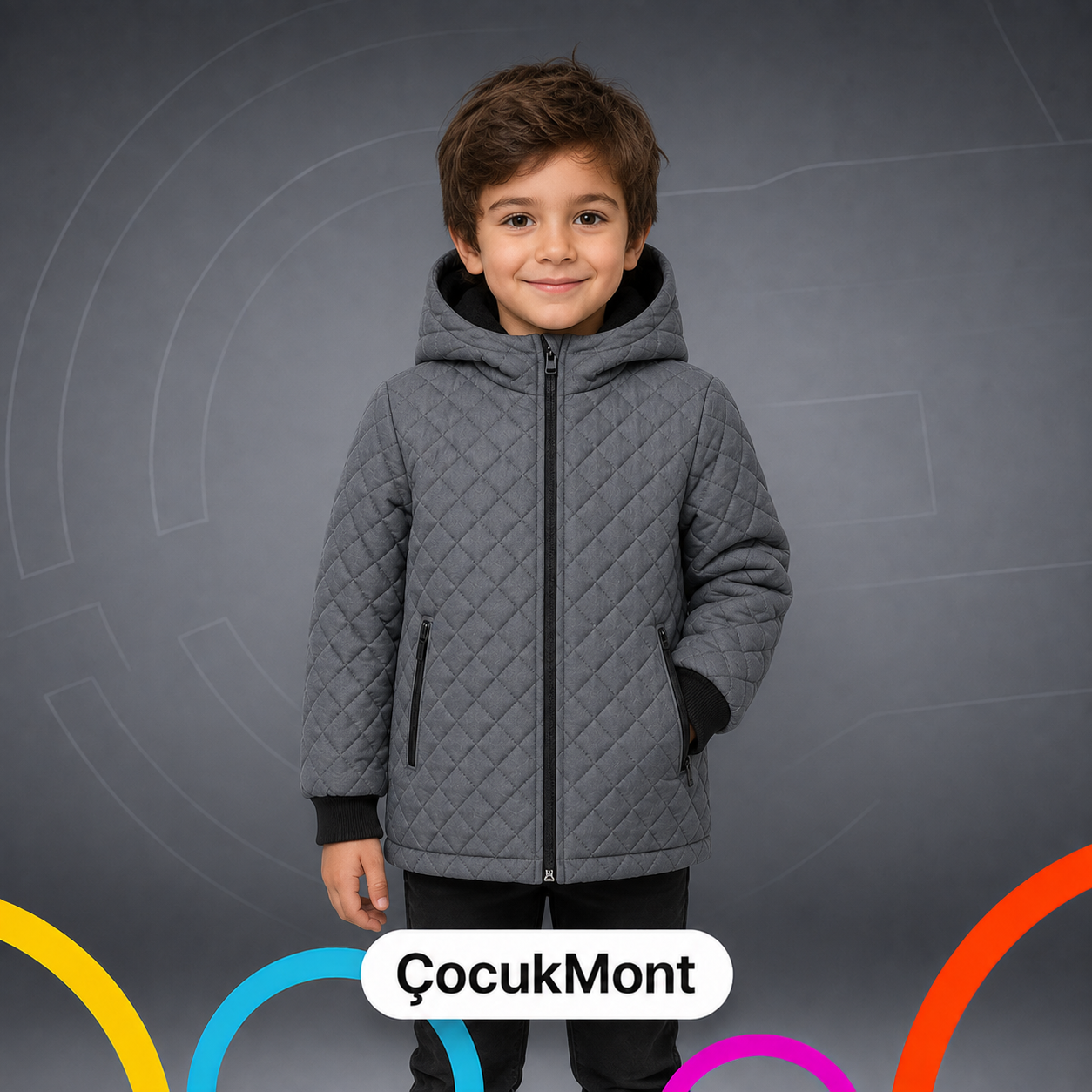 TOPTAN ERKEK ÇOCUK ŞİŞME MONT 2-5 YAŞ